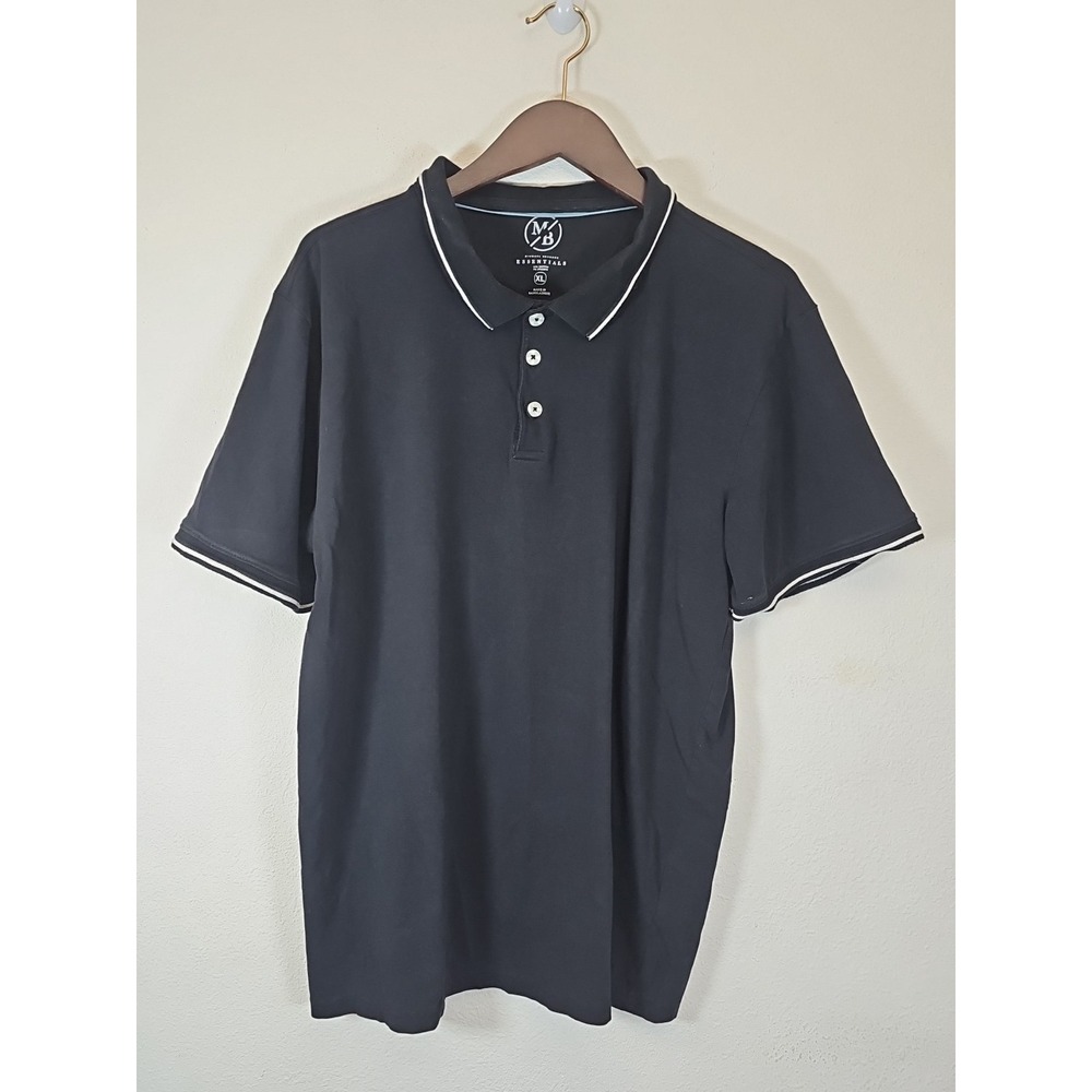 Michael Brandon Essentials Men's Size XL and Black  Short Sleeve‎ Polo Tee